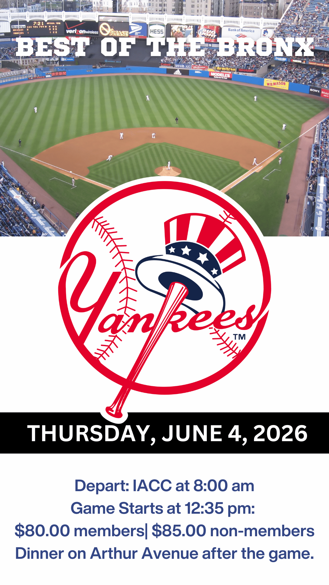 Yankee Bus Trip - June 4, 2026