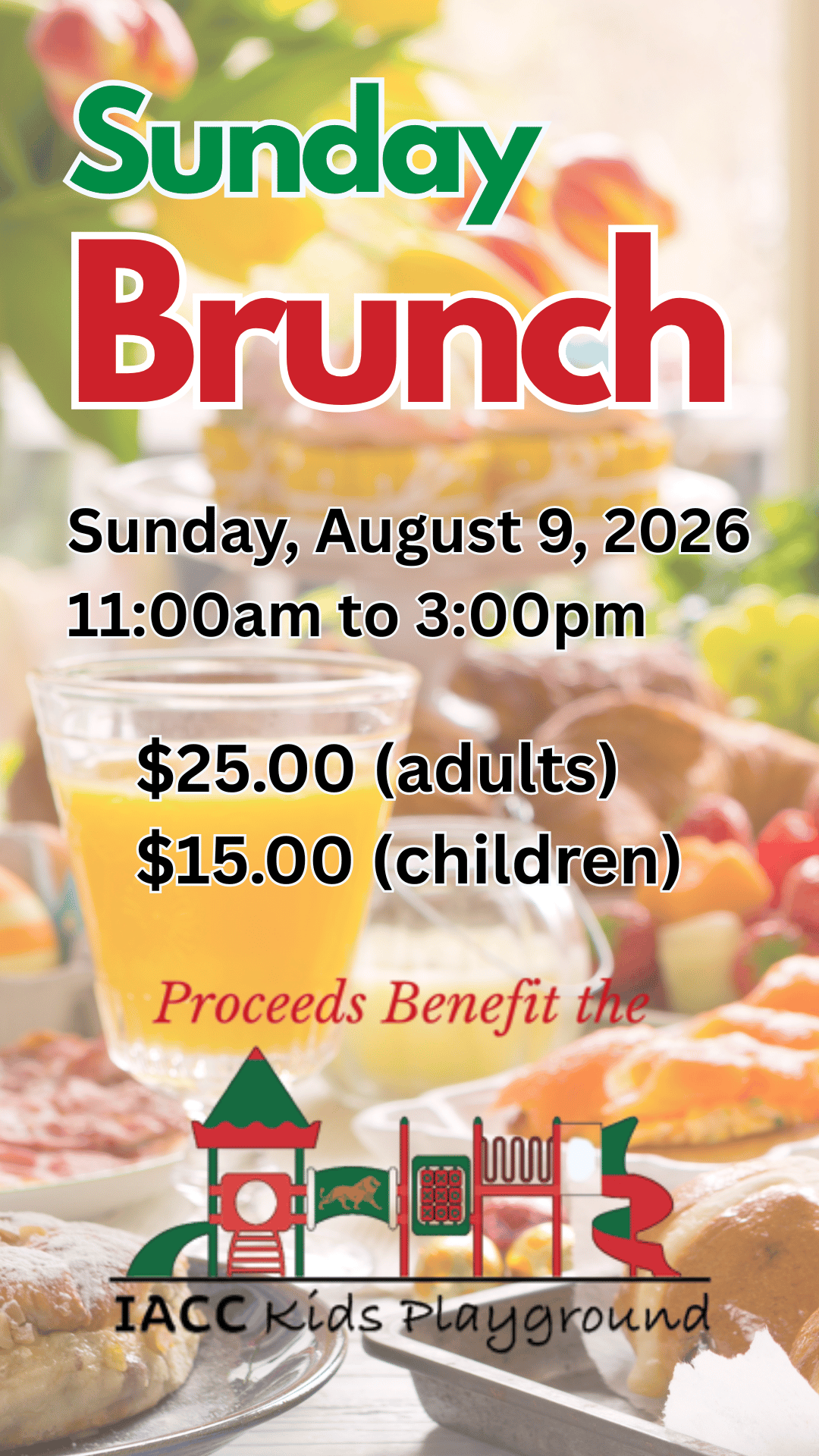 Sunday Brunch- August 9, 2026