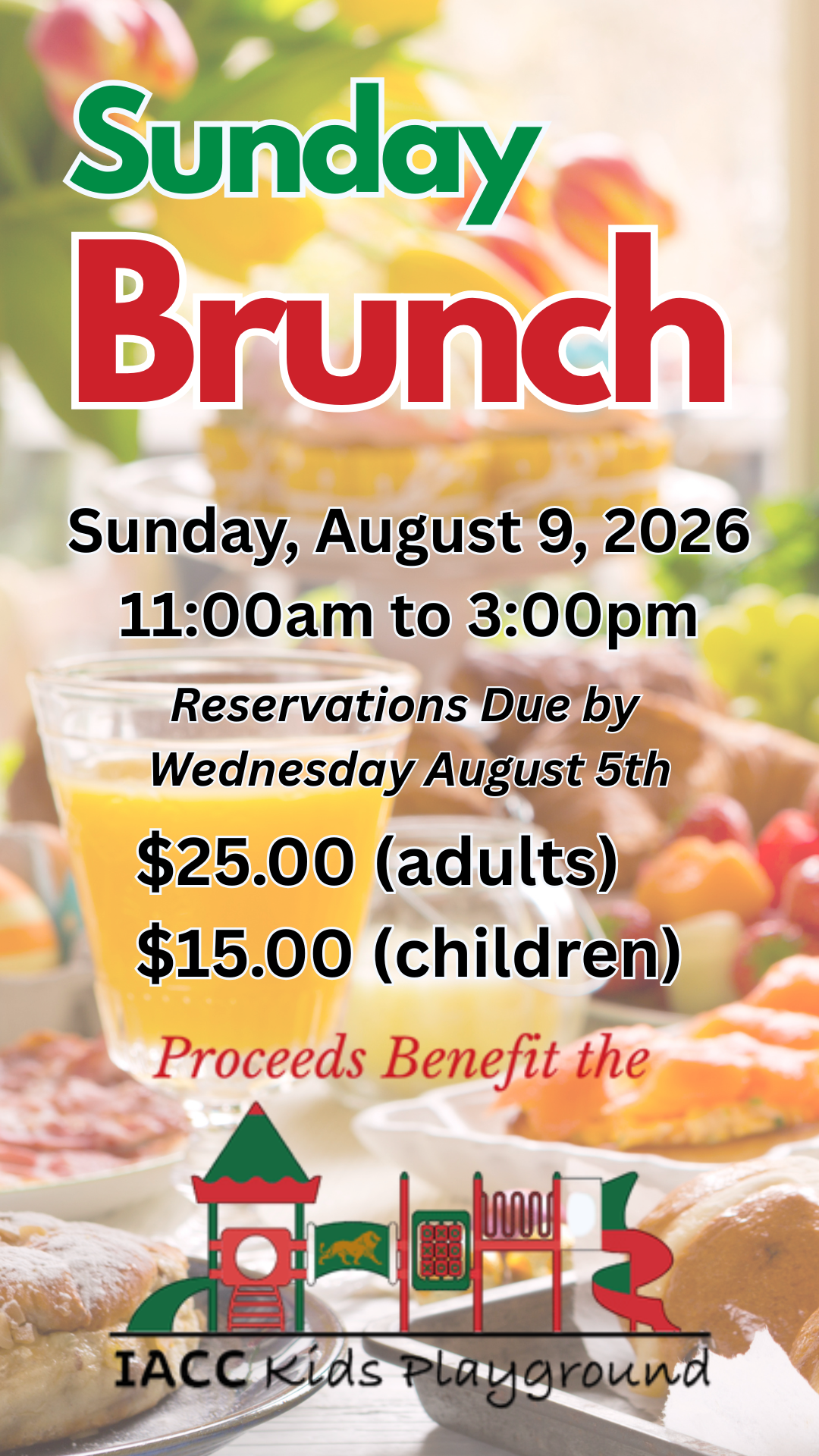 Sunday Brunch -August 9, 2026