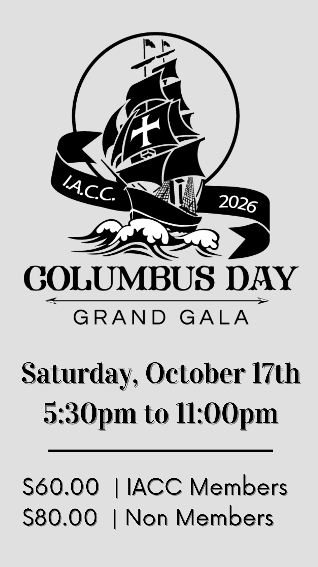 Columbus Day Grand Gala-October 17th