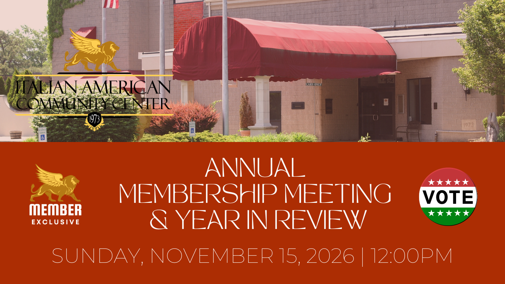 Annual Meeting - November 15th