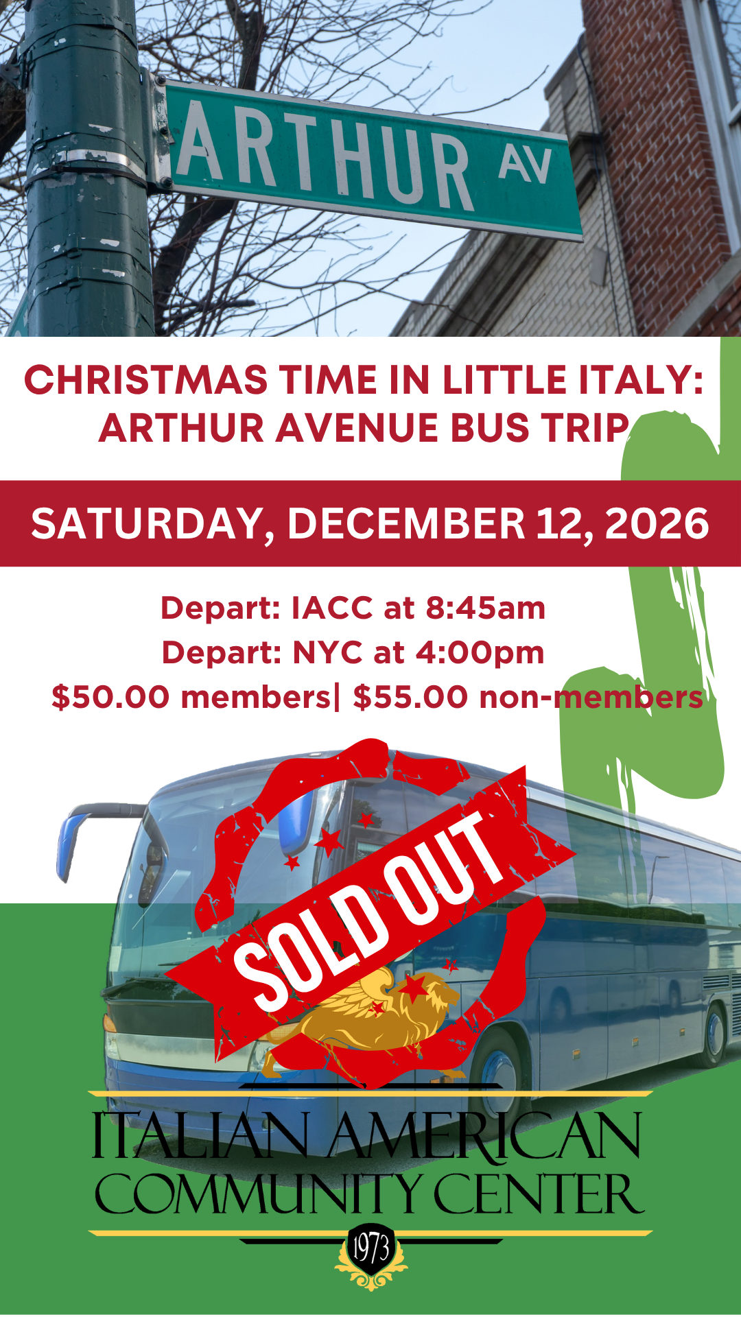 Arthur Avenue Bus Trip is Sold Out